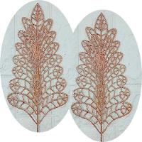 Folhas Flores árvore Natal Gliter Rose Gold 40cm Kit 12pçs - 1