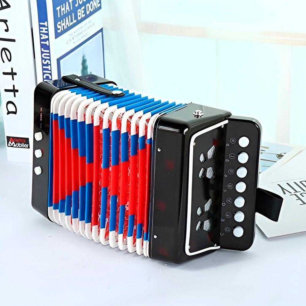 Brinquedo Mini Acordeon Sanfona Gaita Instrumento Musical Preto - 5