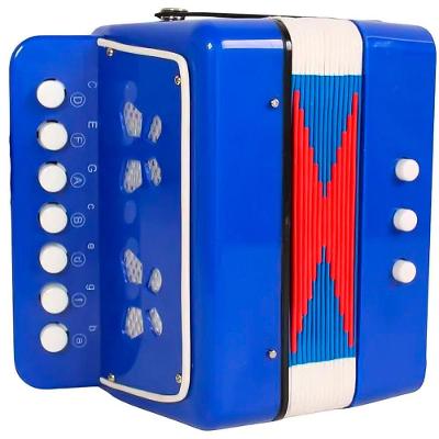 Brinquedo Mini Acordeon Sanfona Gaita Instrumento Musical Azul