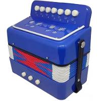 Brinquedo Mini Acordeon Sanfona Gaita Instrumento Musical Azul - 2