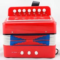 Brinquedo Mini Acordeon Sanfona Gaita Instrumento Musical Vermelho - 3