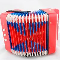 Brinquedo Mini Acordeon Sanfona Gaita Instrumento Musical Vermelho