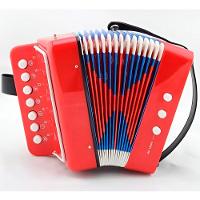 Brinquedo Mini Acordeon Sanfona Gaita Instrumento Musical Vermelho - 5