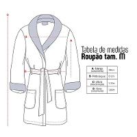 Roupão Buettner Masculino Microfibra Jacquard 100% Poliéster Artico Kimono Tamanho(m) Marinho - 3