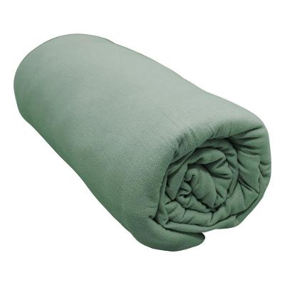 Lençol Com Elástico King Portallar Malha 100% Algodão Liso Linha Casa Verde