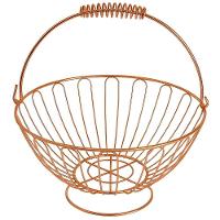 Fruteira De Mesa Aramada Redonda Inoxidável Rose Gold 24cm - 1