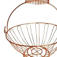 Fruteira De Mesa Aramada Redonda Inoxidável Rose Gold 24cm - 3