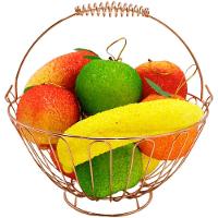 Kit Fruteira Redonda Com Frutas Artificial 12pçs Em Isopor - 1