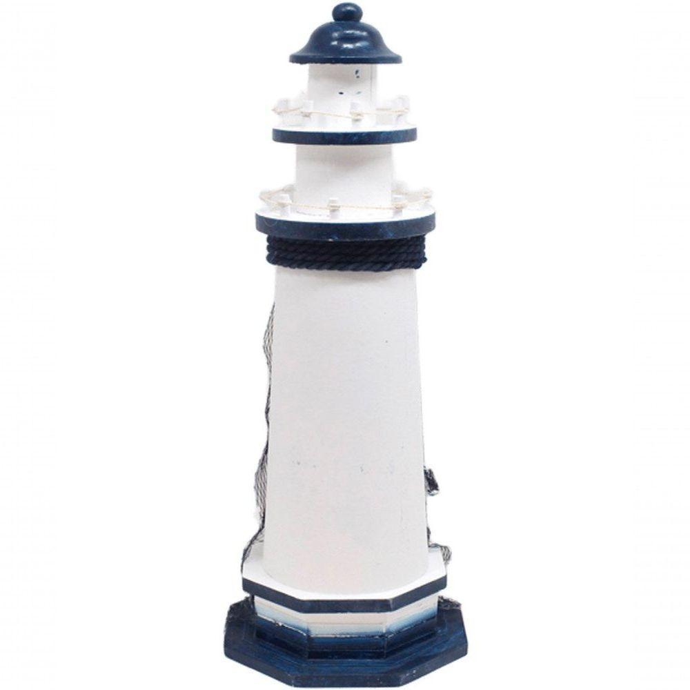 Enfeite Farol Marítimo Decoração Casa Náutica Mar Praia 50cm - 4