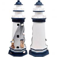 Enfeite Farol Marítimo Decoração Casa Náutica Mar Praia 50cm - 3
