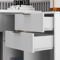 Conjunto Para Escritorio Com Mesa Em L Nt2060 E Armário Multiuso Branco Notável Móveis - 5