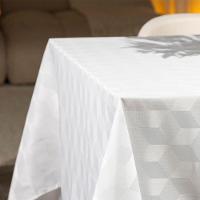Toalha De Mesa Copa E Cia Versatile Aretha Retangular 6 Lugares- 160 X 220 Cm Branco - 2