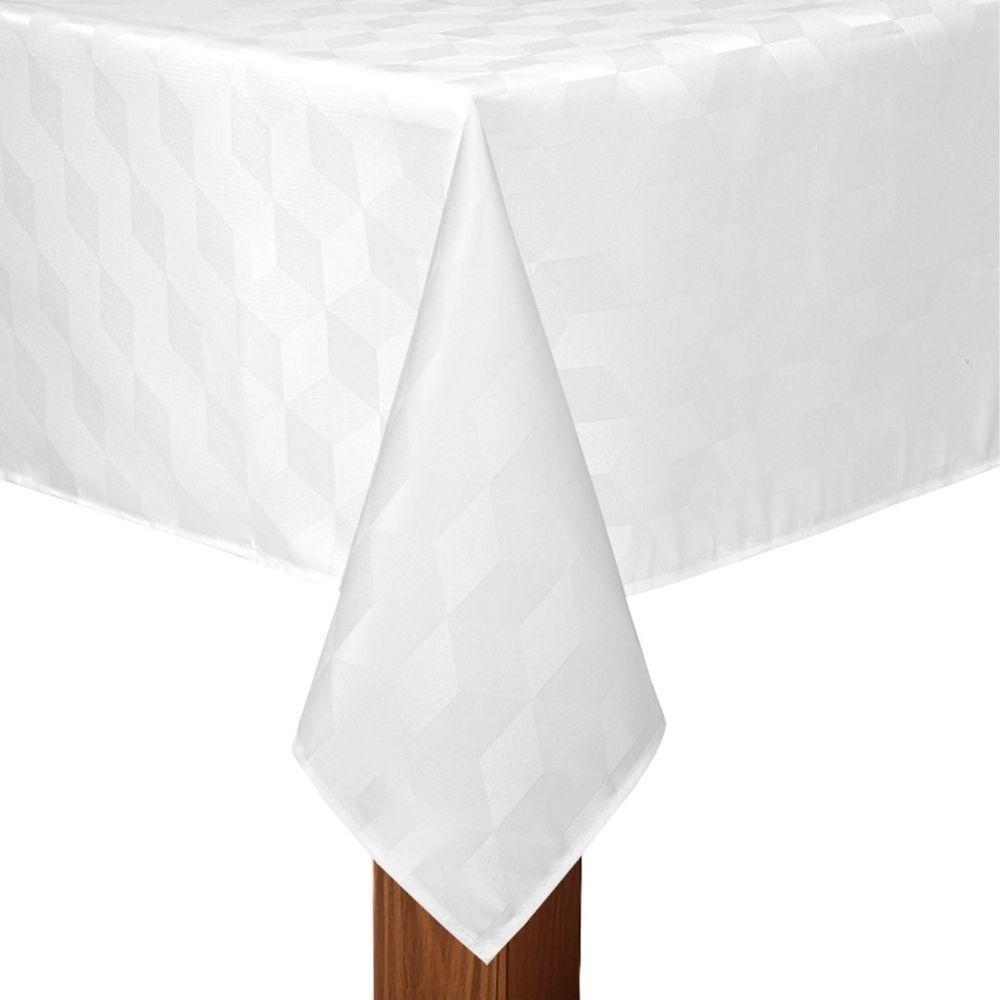Toalha De Mesa Copa E Cia Versatile Aretha Quadrada 4 Lugares- 150 X 150 Cm Branco - 1