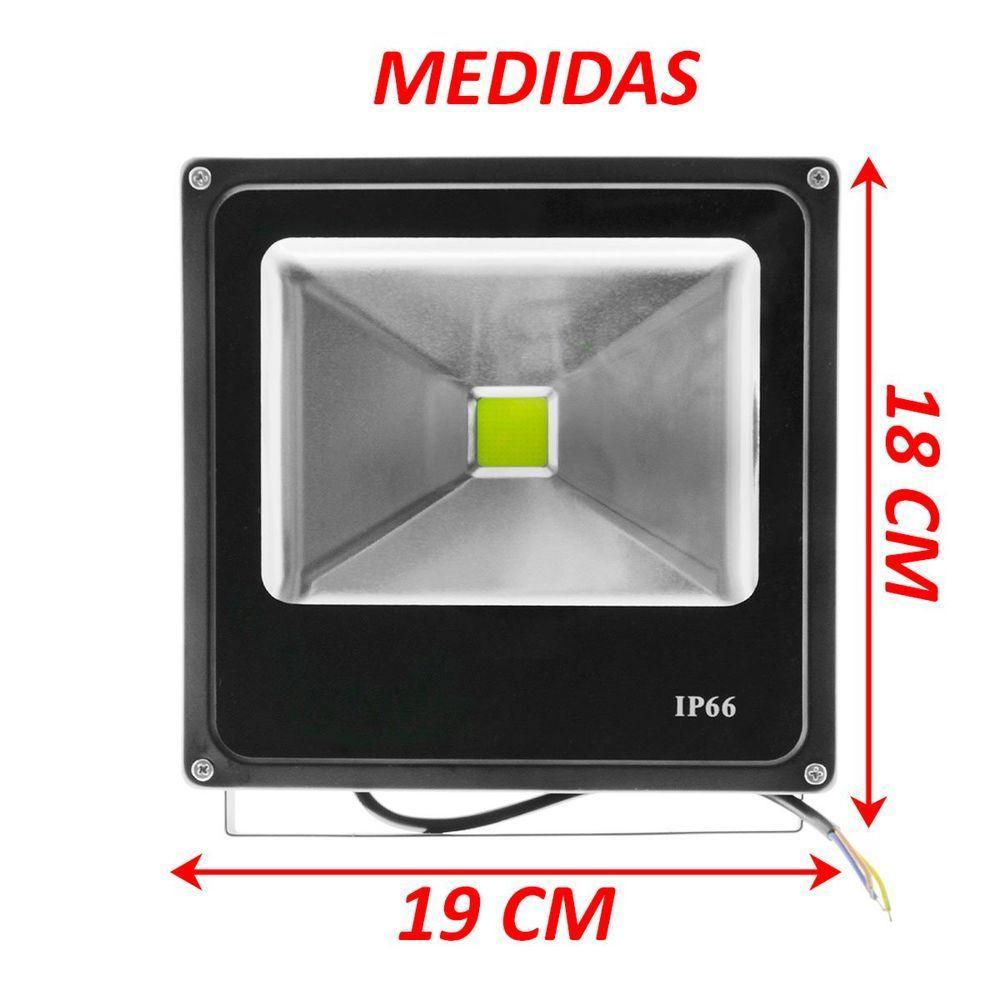 Kit 4 Refletores Led Holofote Externo Jardim Muro 20w Verde - 5