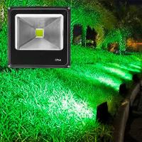 Kit 4 Refletores Led Holofote Externo Jardim Muro 20w Verde - 2