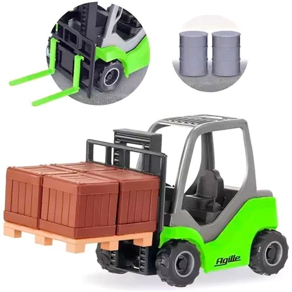 Brinquedo Colecionável Miniatura Empilhadeira Agile Working Verde - 2