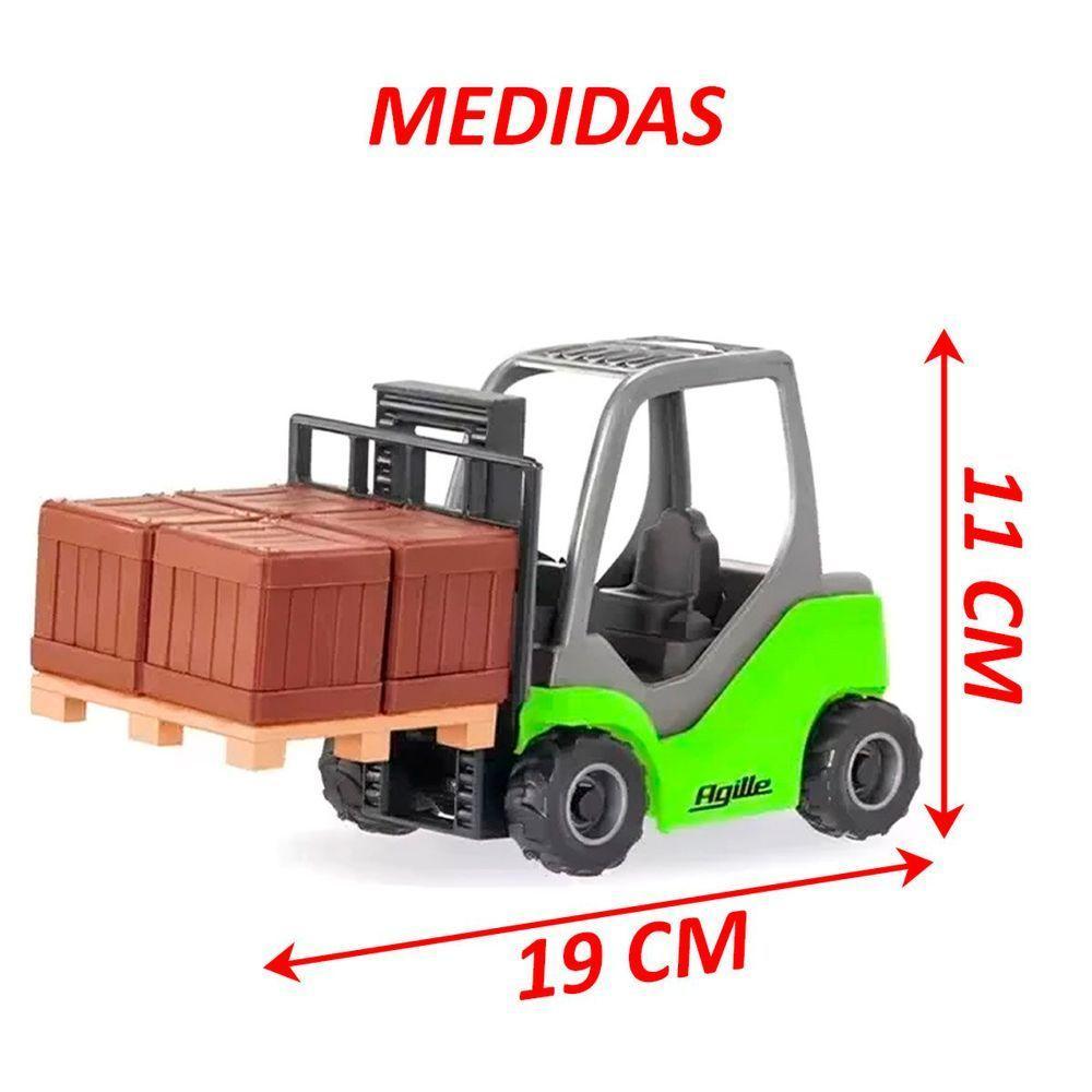 Brinquedo Colecionável Miniatura Empilhadeira Agile Working Verde - 5