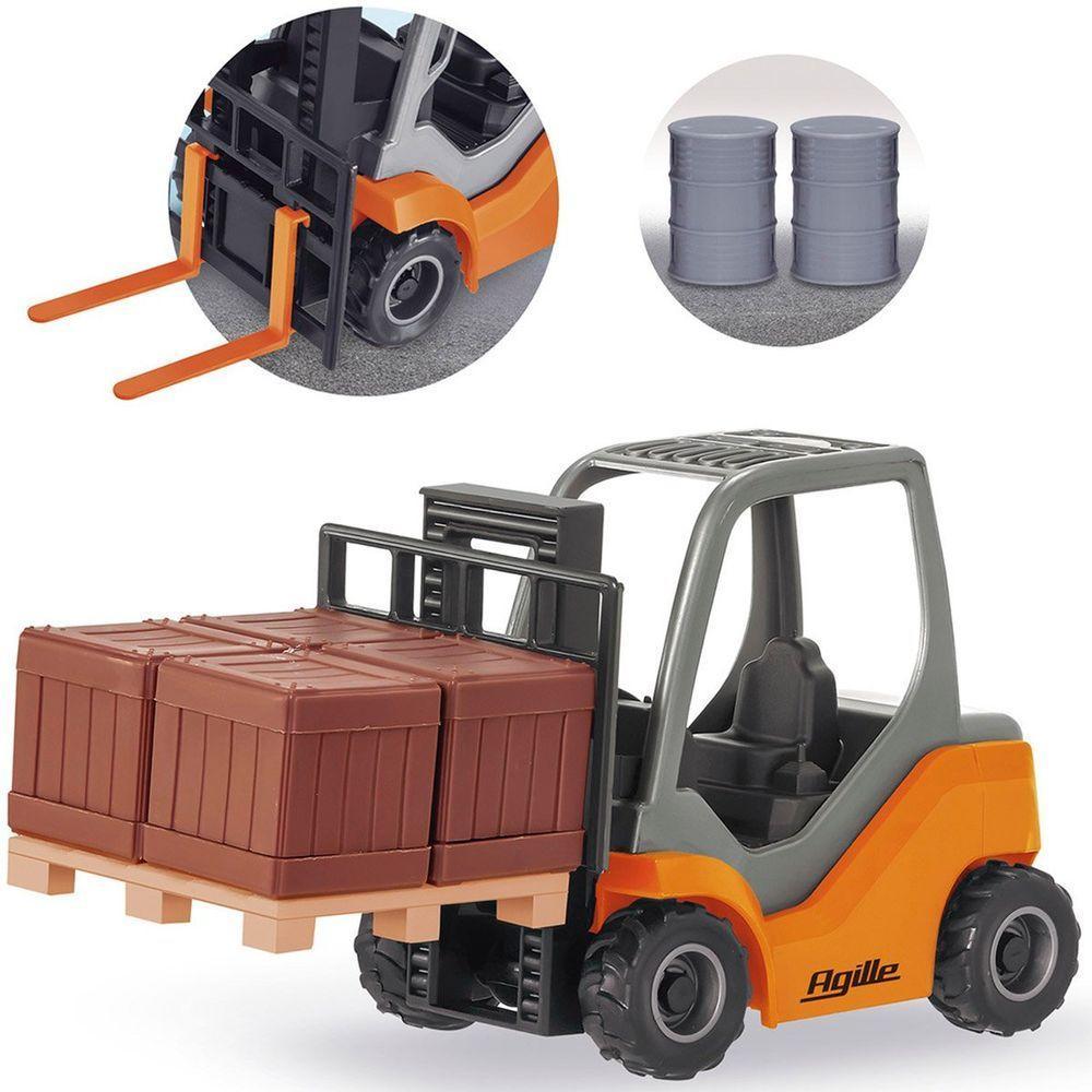Brinquedo Colecionável Miniatura Empilhadeira Agile Working Laranja - 2