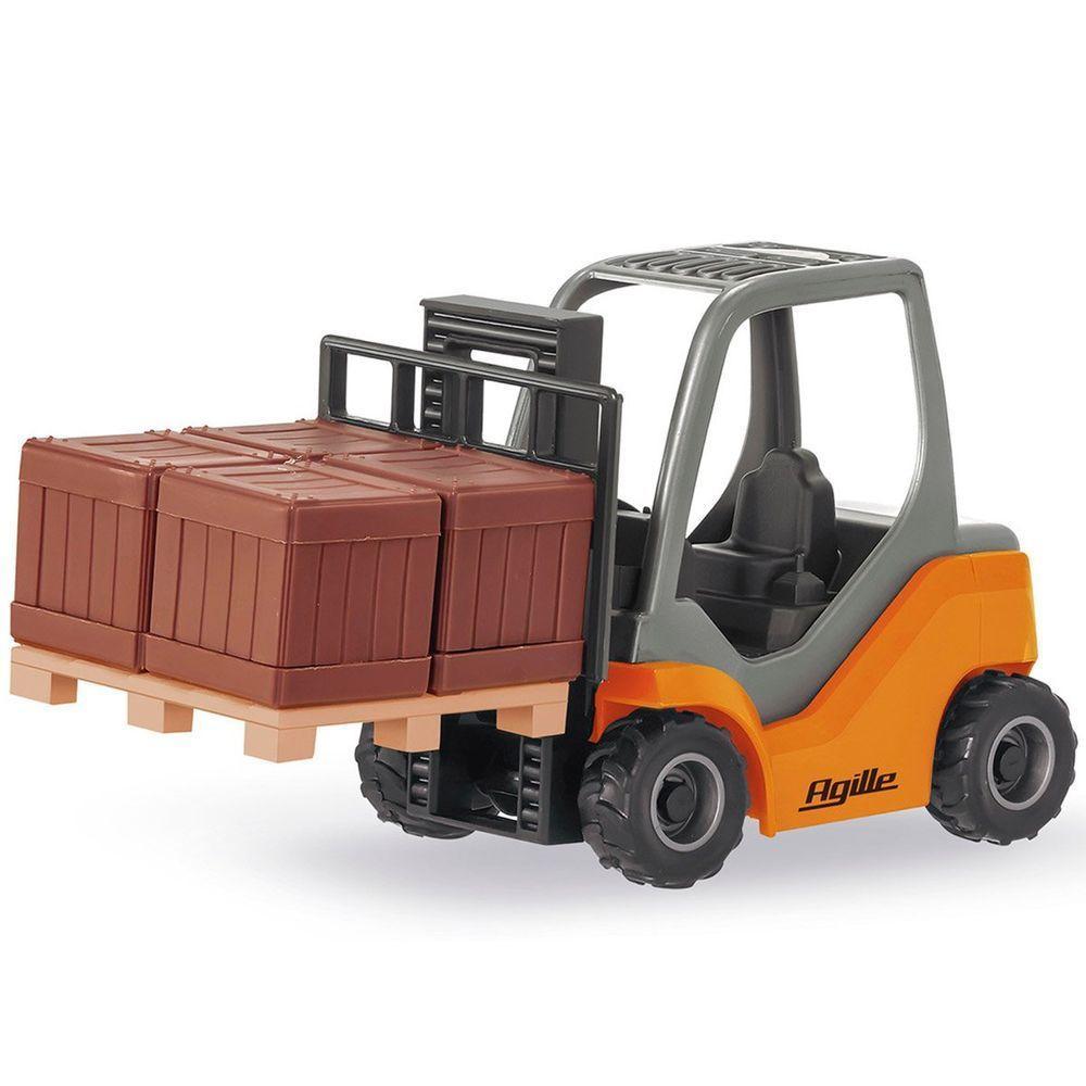 Brinquedo Colecionável Miniatura Empilhadeira Agile Working Laranja - 3