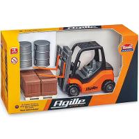 Brinquedo Colecionável Miniatura Empilhadeira Agile Working Laranja
