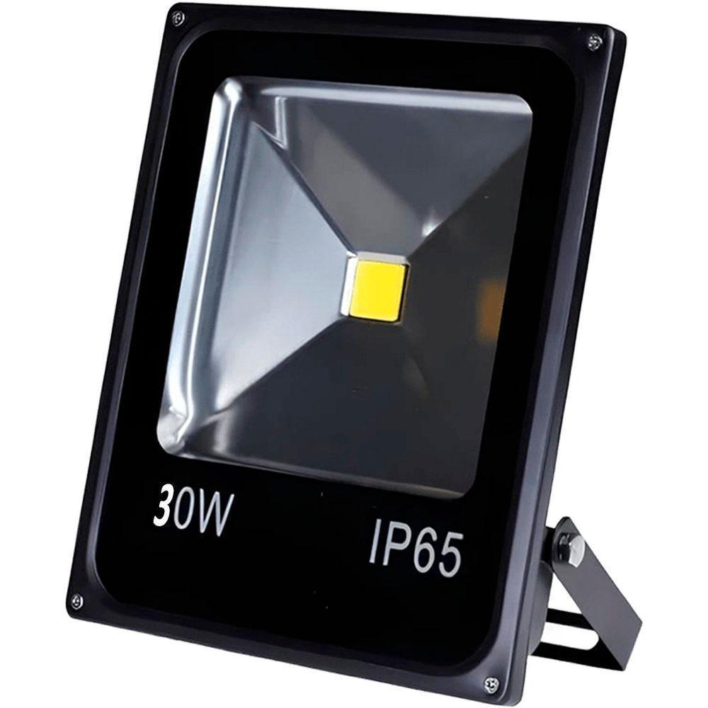 Kit 6 Refletores Led Holofote Externo Jardim Muro 30w Branco - 3