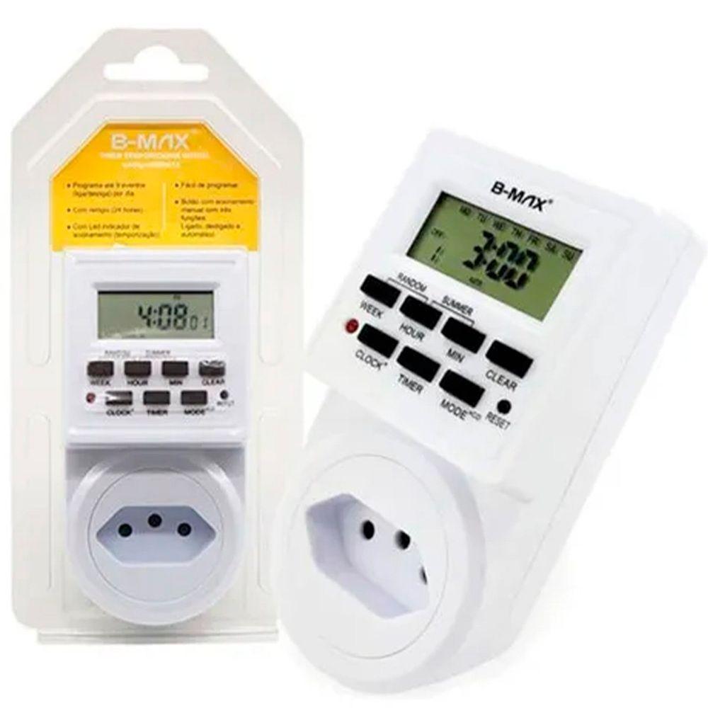Temporizador Timer Relógio Digital Tomada Programável Bivolt - 4