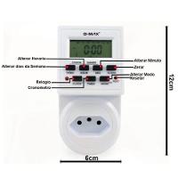 Temporizador Timer Relógio Digital Tomada Programável Bivolt - 5