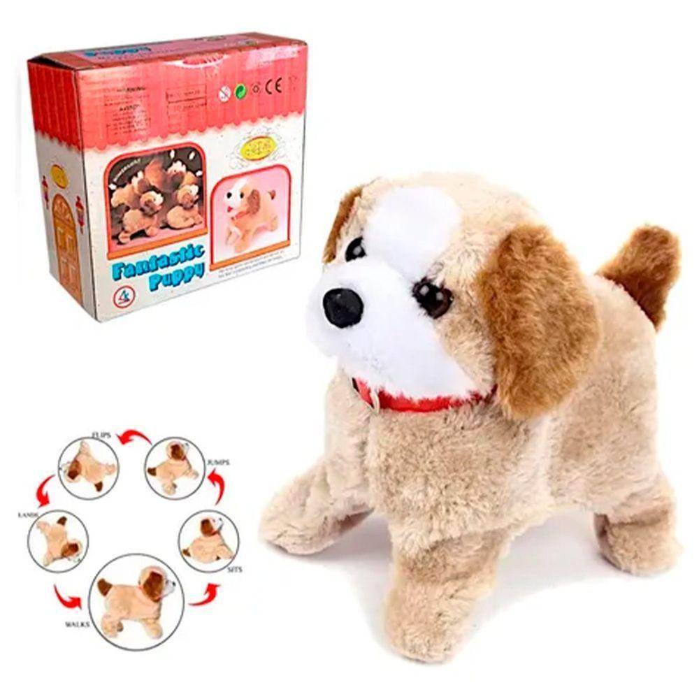Cachorro Cachorrinho Pula Anda Brinquedo Pelúcia Late - 3