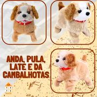 Cachorro Cachorrinho Pula Anda Brinquedo Pelúcia Late - 2