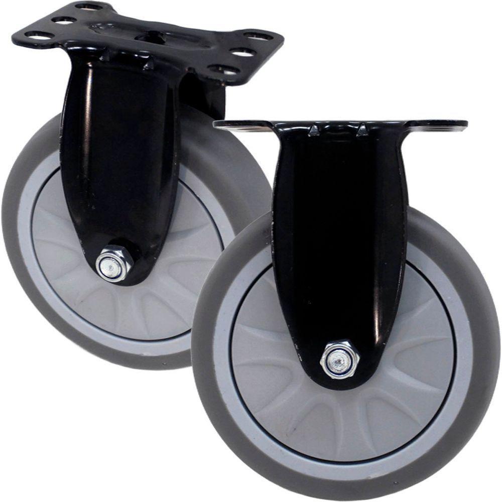 Kit 2 Rodinhas Roda Rodizio Reforçado Anti Risco De 125x32mm - 2