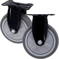 Kit 2 Rodinhas Roda Rodizio Reforçado Anti Risco De 125x32mm - 2