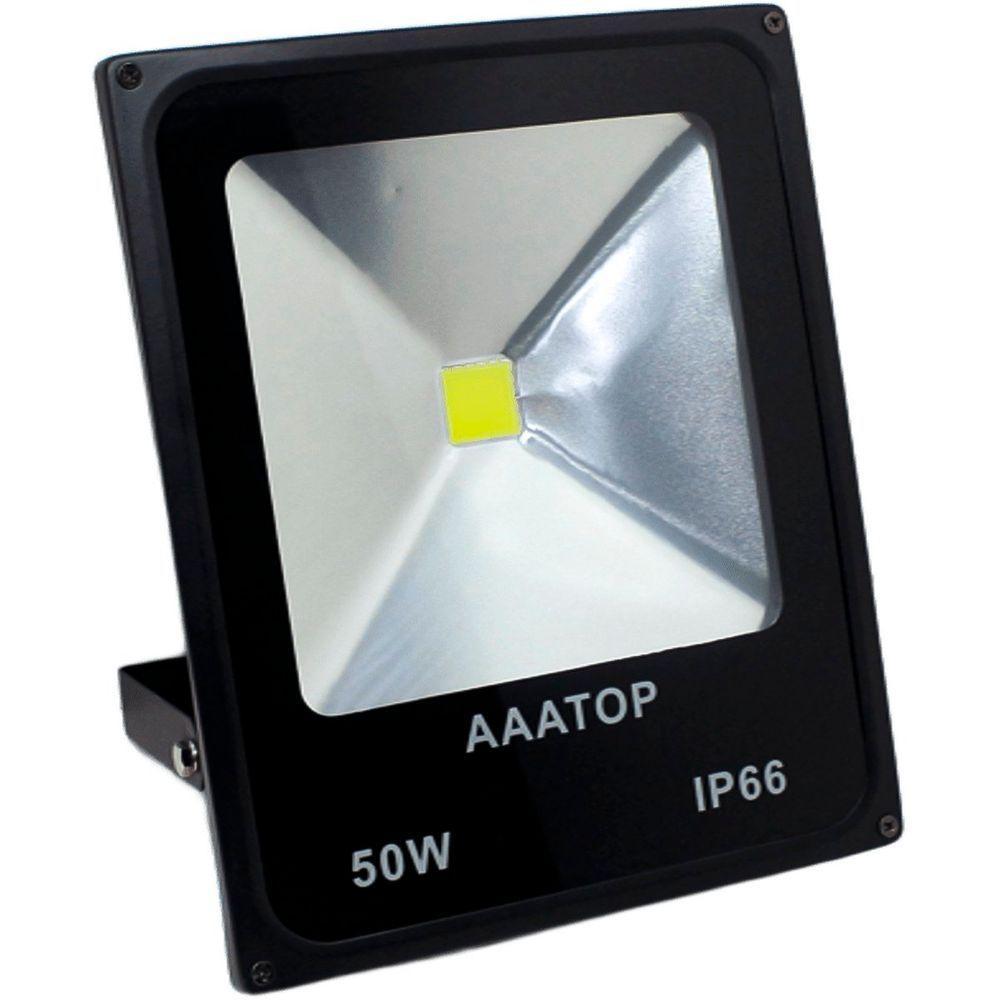 Kit 2 Refletor Led Holofote Externo Jardim Muro 50w Branco - 5