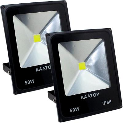 Kit 2 Refletor Led Holofote Externo Jardim Muro 50w Branco