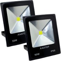 Kit 2 Refletor Led Holofote Externo Jardim Muro 50w Branco - 1