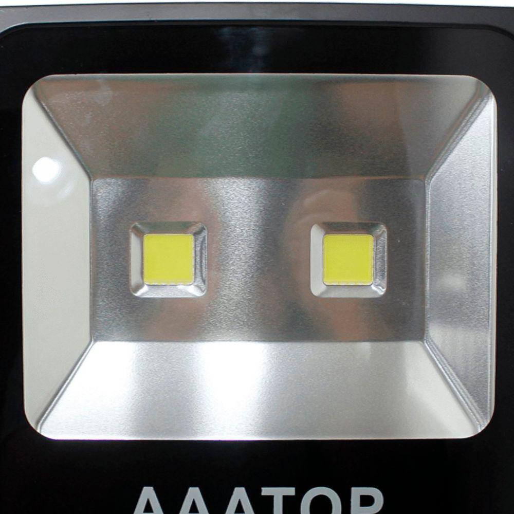 Kit 6 Refletor Led Holofote Externo Jardim Muro 100w Branco - 4