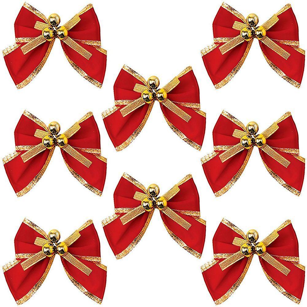 Kit 32 Laços De Bolinhas Natalino Pingentes árvore Natal 6cm - 3