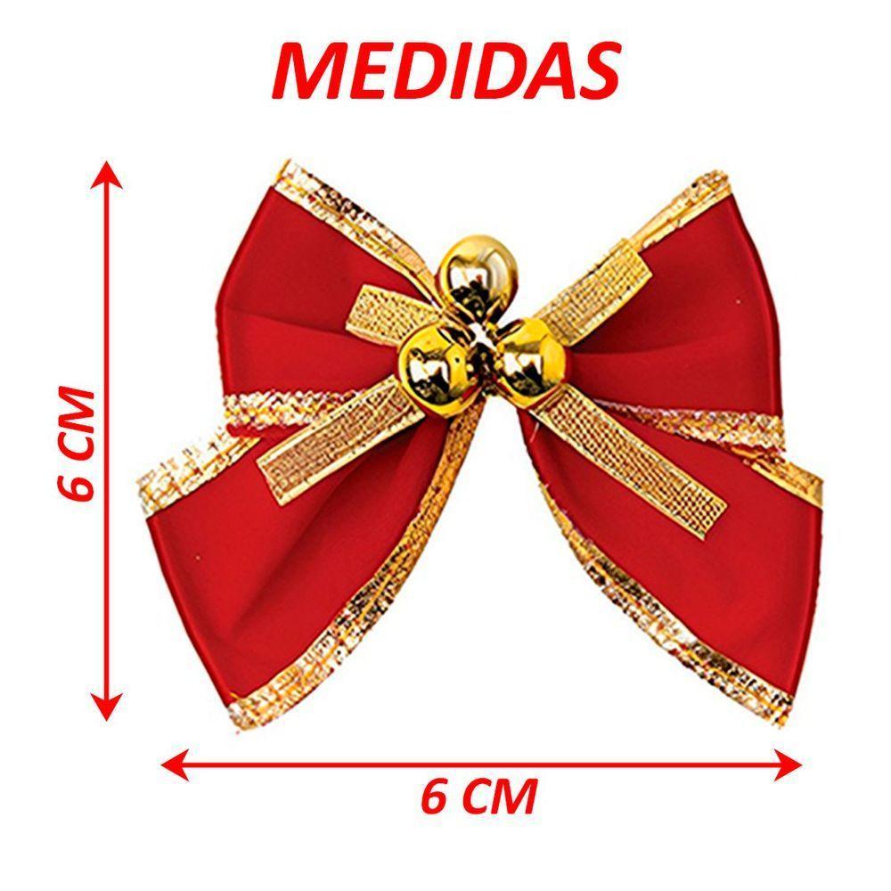 Kit 32 Laços De Bolinhas Natalino Pingentes árvore Natal 6cm - 5