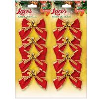 Kit 32 Laços De Bolinhas Natalino Pingentes árvore Natal 6cm - 2