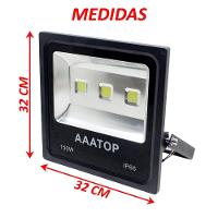 Kit 2 Refletor Led Holofote Externo Jardim Muro 150w Branco - 6