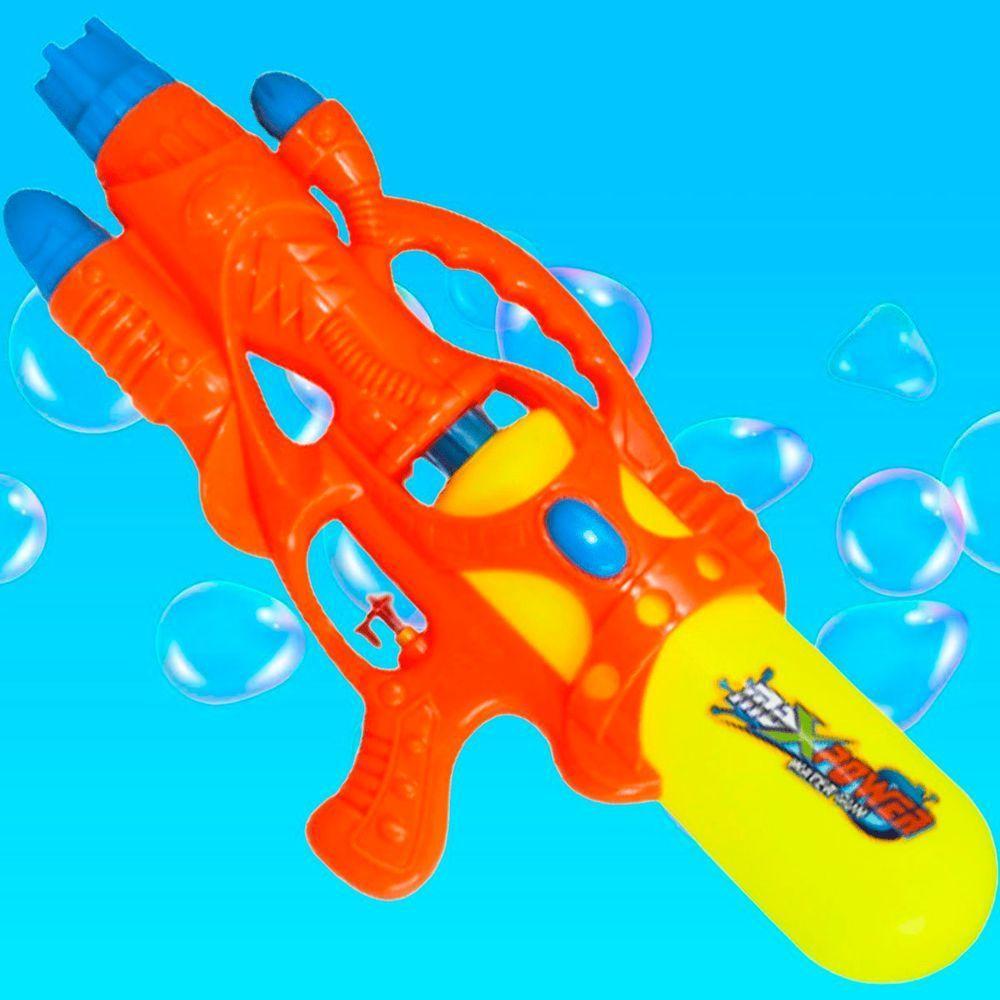 Brinquedo Super Pistola Arminha Infantil água Laranja 45cm - 2