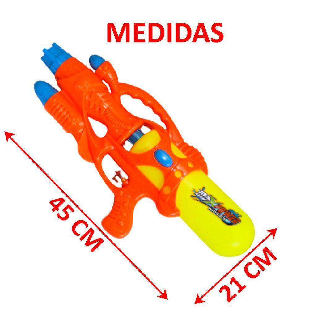 Brinquedo Super Pistola Arminha Infantil água Laranja 45cm - 3