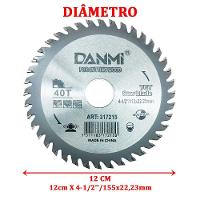 Kit 5 Lamina Disco De Corte Prata Circular 40 Dentes 1150mm - 5