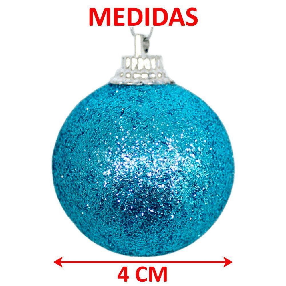 Kit 88 Pendentes Enfeite Bolas Presente árvore Natal De 4cm - 3