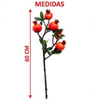 Kit 8 Plantas Fruta Romã Artificial Decoração Natal De 60cm - 2