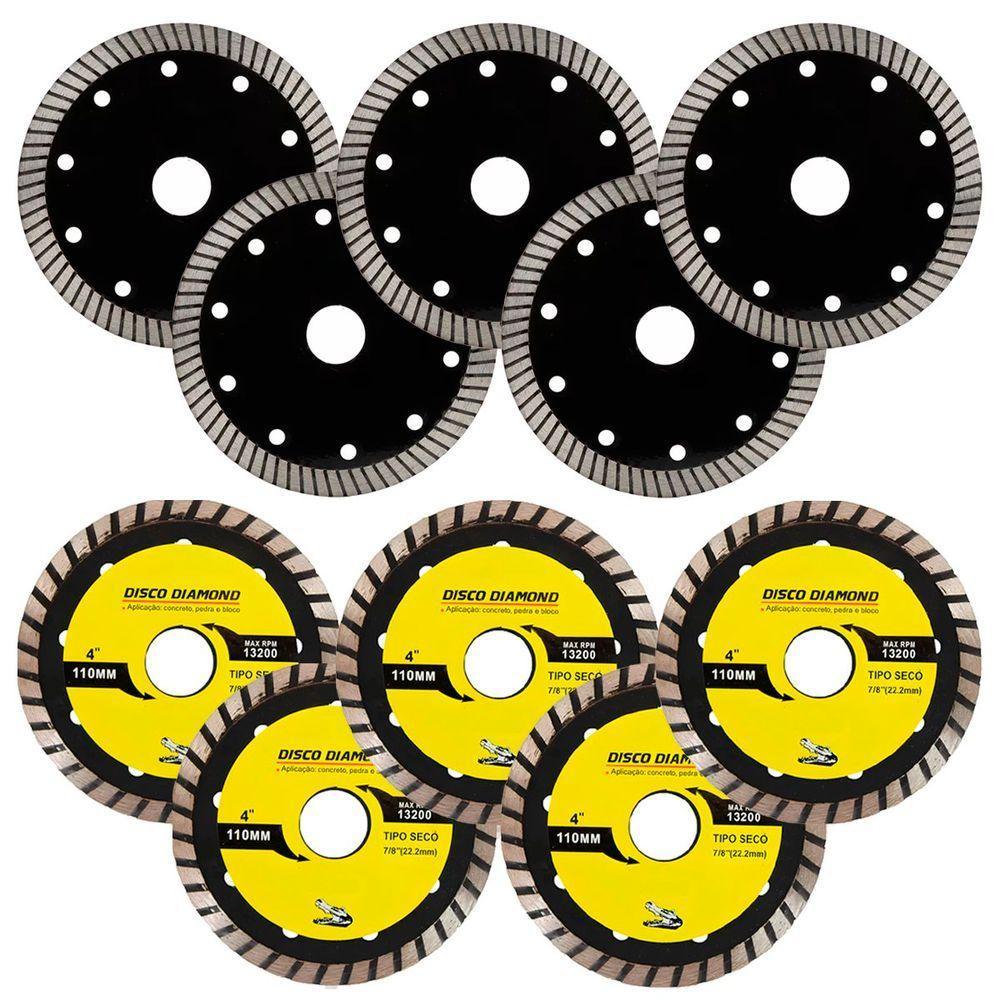 Kit 10 Disco Serra Circular Lâmina 110mm Mármore Concreto - 1