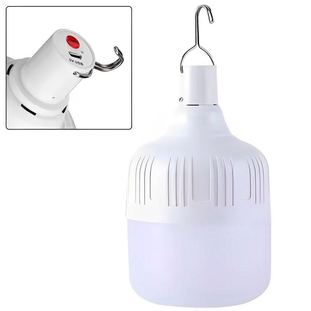 Lâmpada Led Branco Recarregável De Emergência Usb á Bateria - 1
