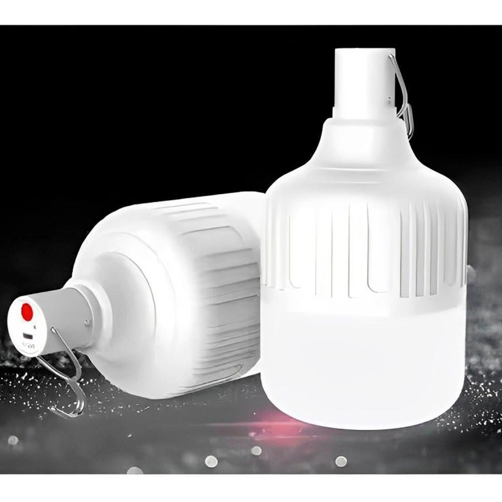 Lâmpada Led Branco Recarregável De Emergência Usb á Bateria - 2
