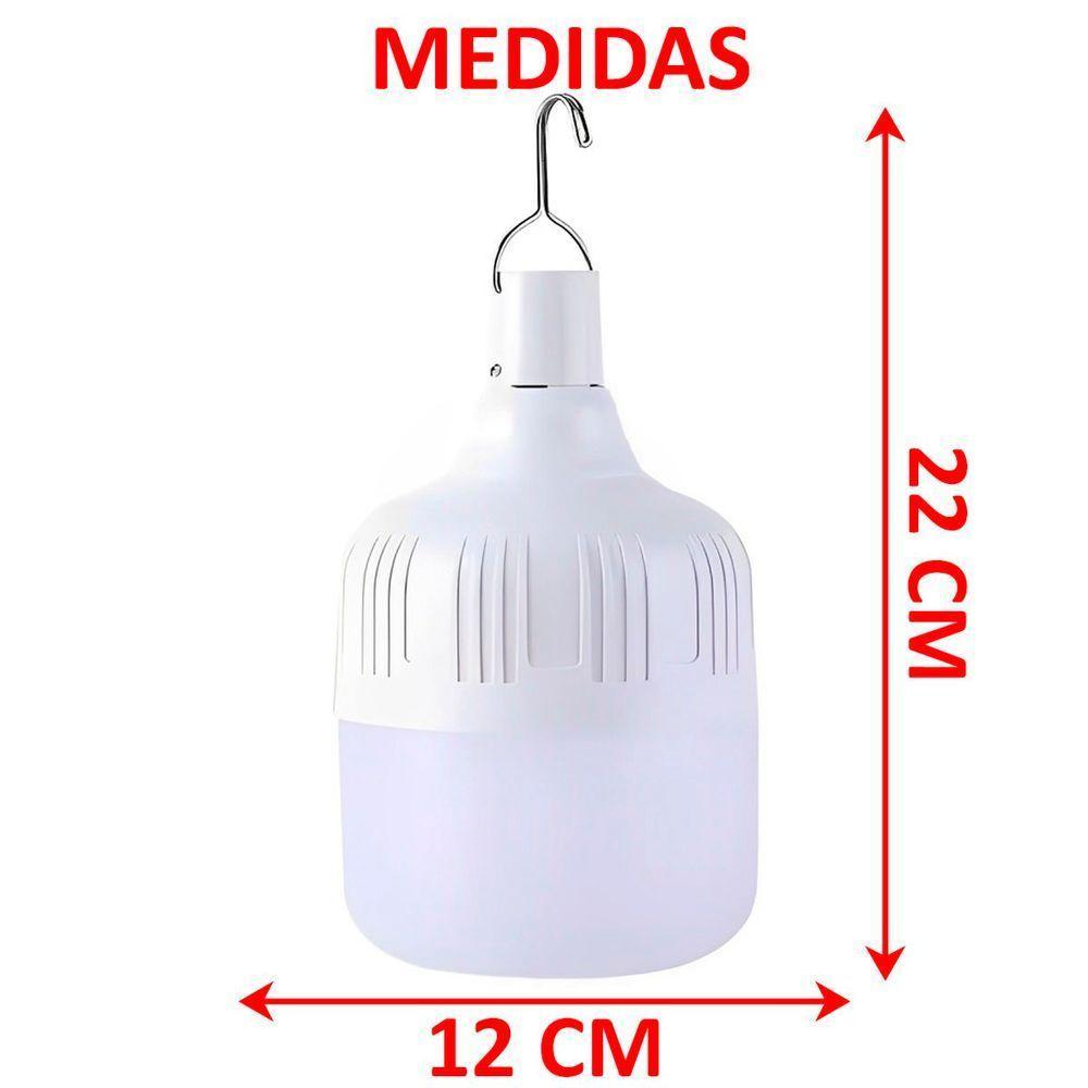 Lâmpada Led Branco Recarregável De Emergência Usb á Bateria - 5