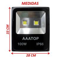 Kit 2 Refletor Led Holofote Externo Jardim Muro 100w Branco - 6