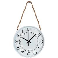 Relógio Parede Moderno Redondo Serrano Branco Com Corda 30cm - 1